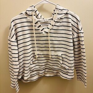 Paper Crane V-neck Hooded Sweater